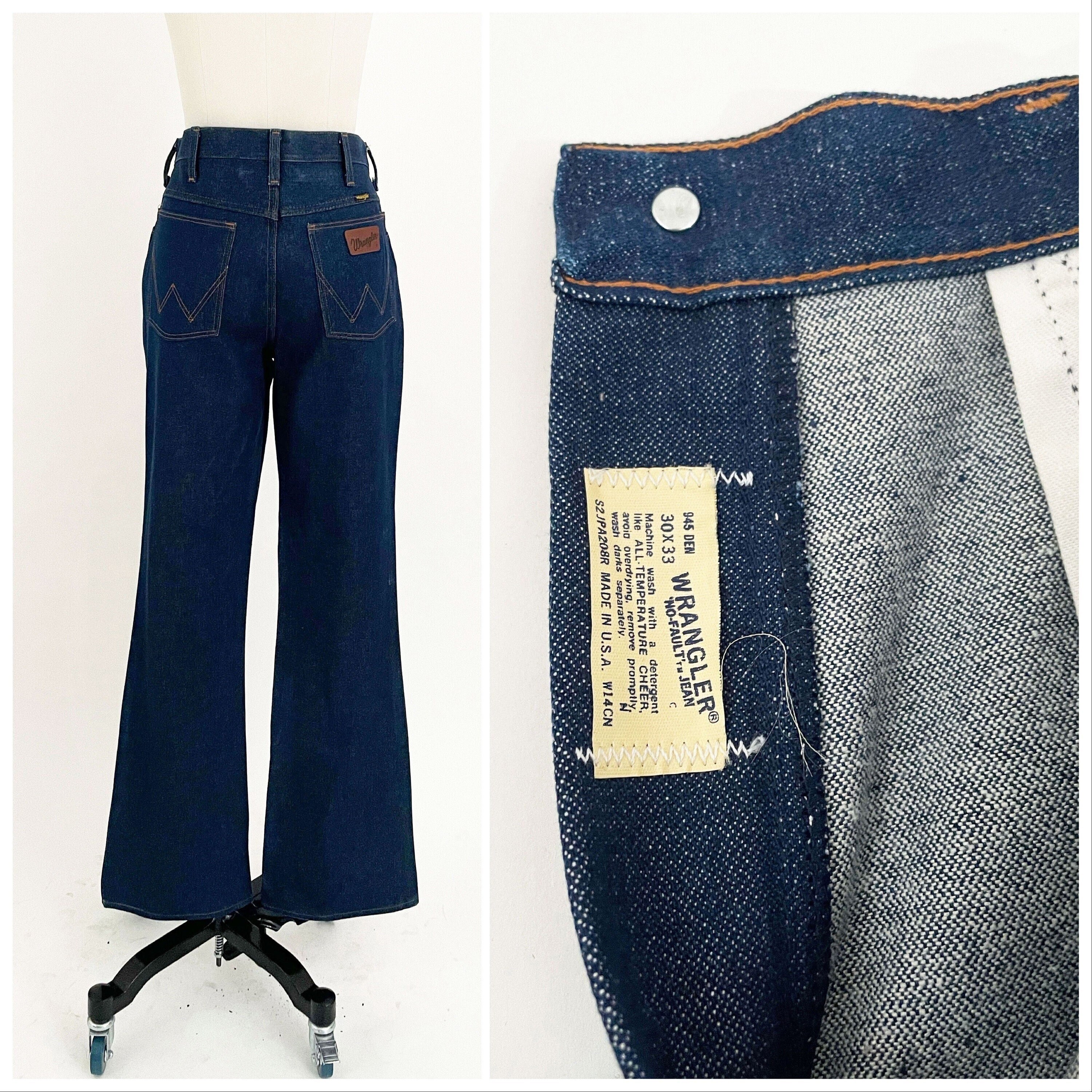 70s Wrangler High Waisted Bootcut Jeans USA Made Scoville - Etsy