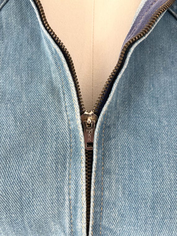 70s Boho Patchwork Denim Jacket | Brittania Sport… - image 9