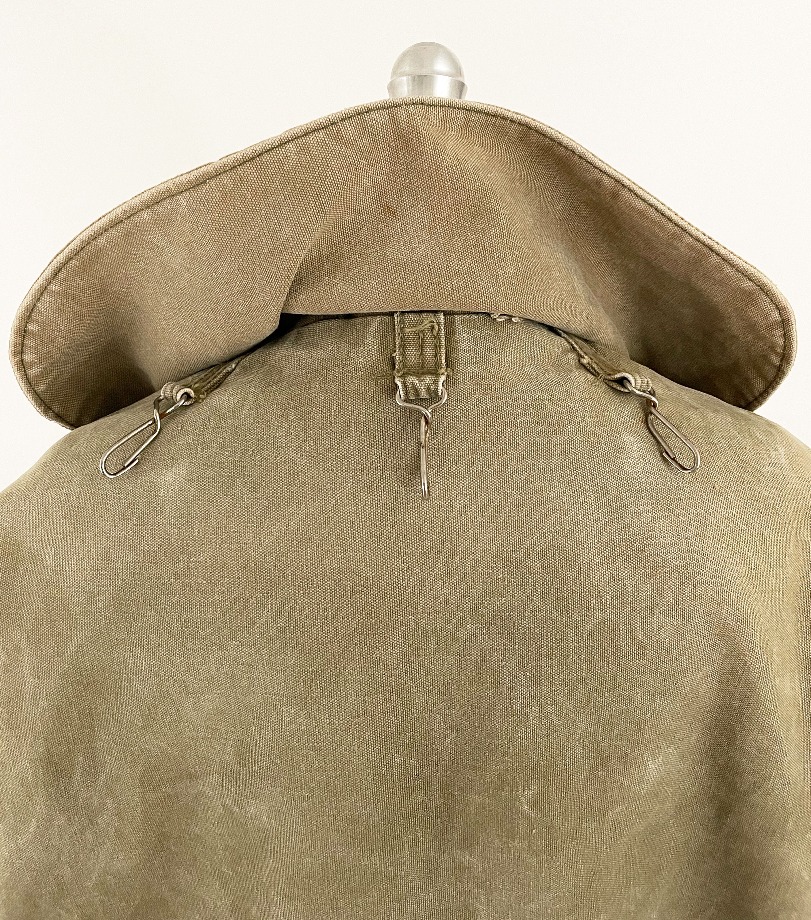 Vintage Duck Canvas Firefighter Coat | Fireman Novelty Print