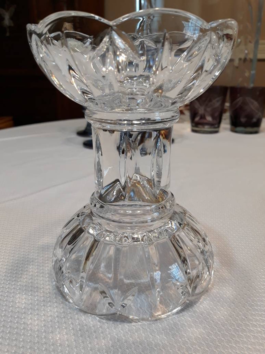 Bohemia Crystal Candle Holder Etsy