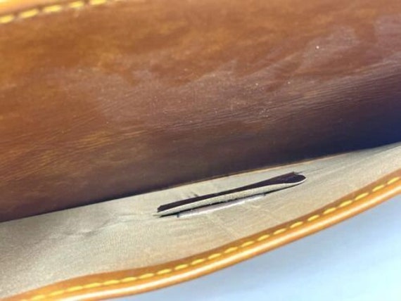 Men's Vintage Brown Leather Gold Briefcase Attach… - image 9