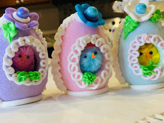 3 Small Panoramic Sugar Eggs per order