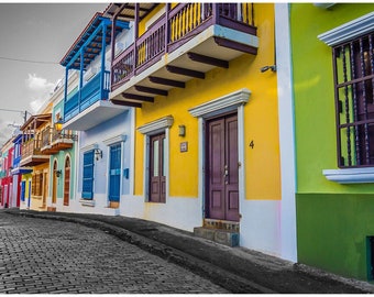 Colorful Houses of Old San Juan, Puerto Rico | Wall Art | Home Decor | Travel Photography | Fine Art | Puerto Rico Wall Art