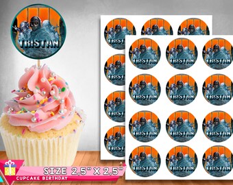Digital Yu Gi Oh Cupcake Toppers Yu Gi Oh Cupcake Decor Etsy