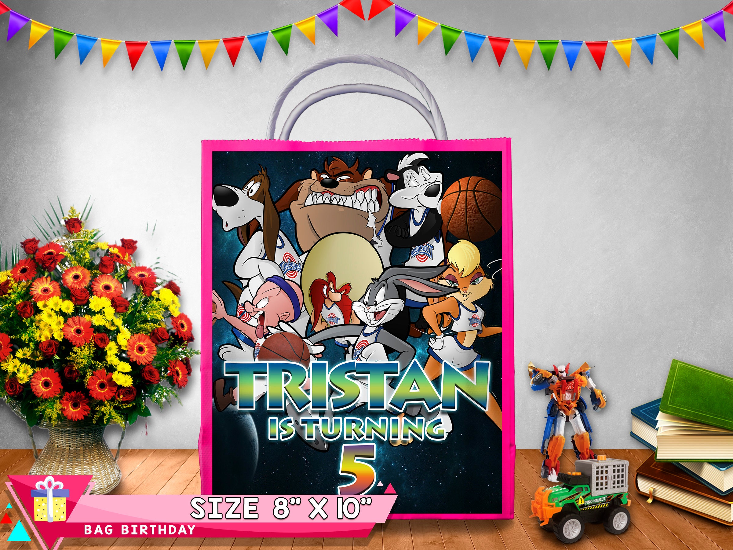 Digital Space Jam Birthday Gift Favor Bag Space Jam Favor Etsy