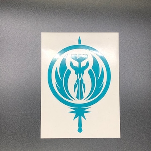 Star Wars Mandalorian Mythosaur skull lightsaber decal