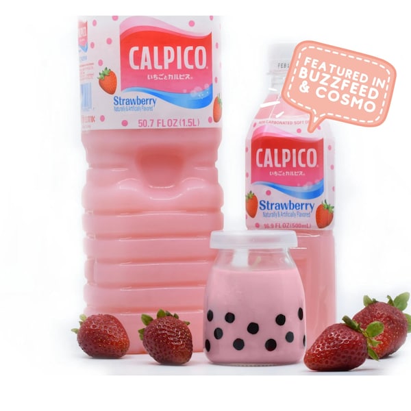 Strawberry Yogurt Boba Milk Tea Candle