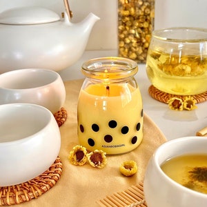 Gold Chrysanthemum Tea Candle