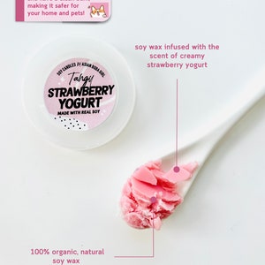 Strawberry Yogurt Boba Milk Tea Candle image 3