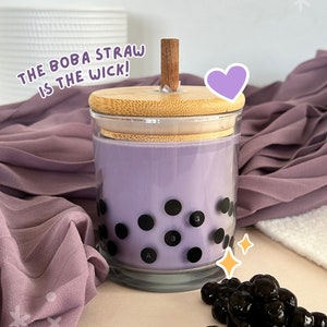 Taro Milk Tea | Boba Straw Candle