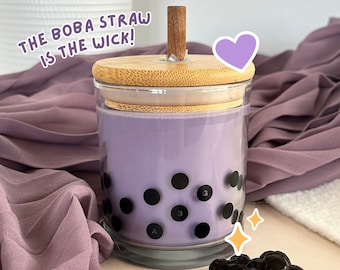 Taro Milk Tea | Boba Straw Candle