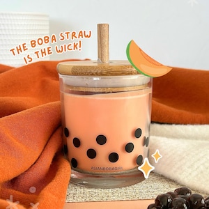 Hokkaido Melon | Boba Straw Wick Candle