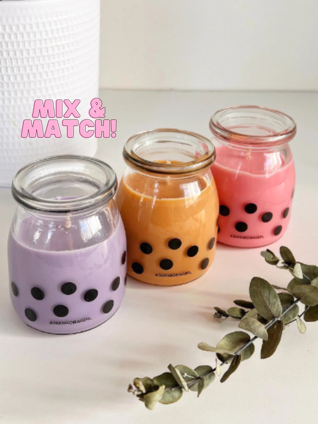 3pack Flight of Boba Candles Mix & Match Set Etsy