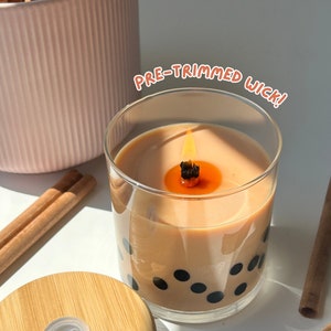 Boba Straw Wick Candle [Pre-Trimmed]