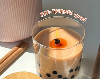Boba Straw Wick Candle [Pre-Trimmed]