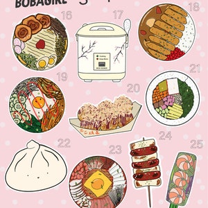 Asian Food Stickers add-on Only - Etsy