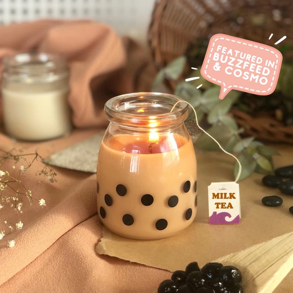 Klasyczna świeca Boba o zapachu herbaty mlecznej
