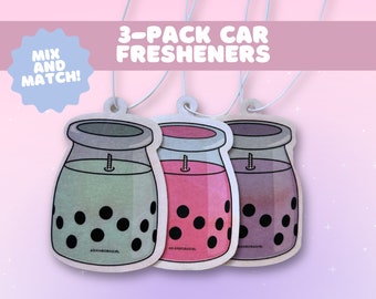 3-Pack Boba Scented Car Freshener | Mix and Match!