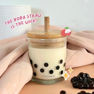 Sweet Lychee Tea | Boba Straw Wick Candle
