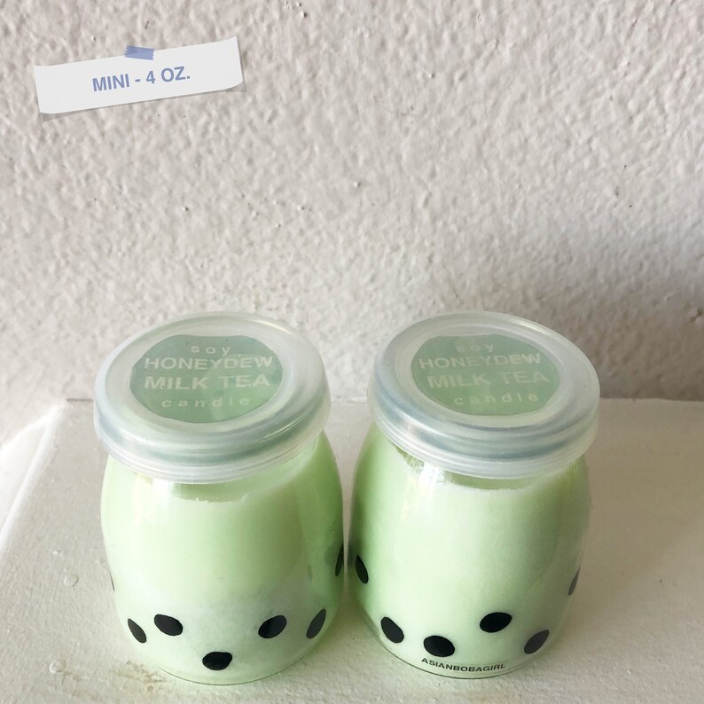 Honeydew Melona Tea Boba Candle Etsy