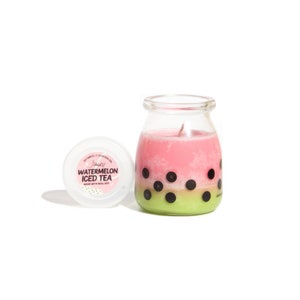 Watermelon Tea Boba Candle