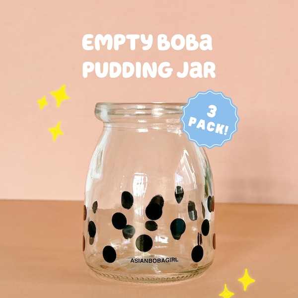 Clear Boba Pudding Jar [3-pack]
