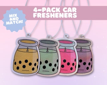 4-Pack Boba Scented Car Freshener | Mix and Match!