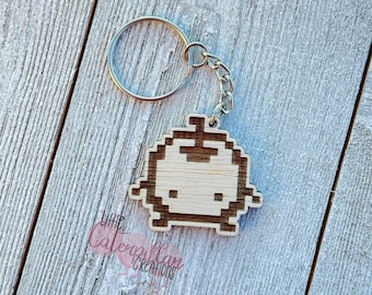 Stardew Valley Junimo Keychain - Wood Laser Engraved Keychain