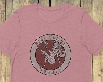 Blue Collar Beauty Vintage t shirt, women , girl