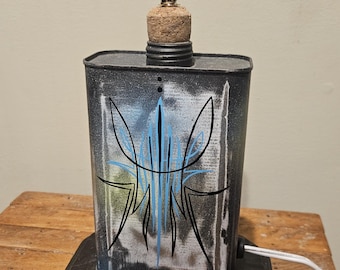 Pinstriped Rat Rod Table Lamp, kustom garage art