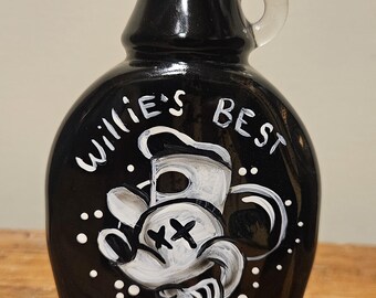 Steam Boat Willie Rat Poison Bottle,  lowbrow repurposed vintage