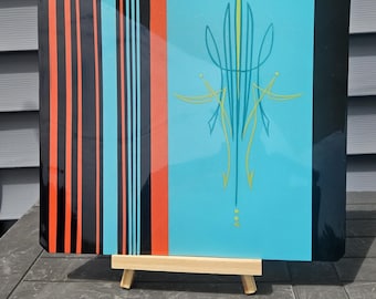 Retro pinstriped kustom kulture sign panel