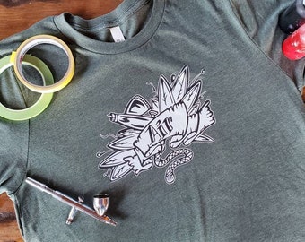 Airbrush Retro, airbrush t shirt, custom painter