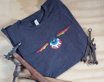 Flying Eye Vintage T shirt. Kustom kulture, hot rod, pinstriping, motorcycle, harley davidson.