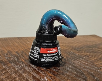 Speedball bottle Creature  ink, calligraphy sculpture, artist, kustom kulture