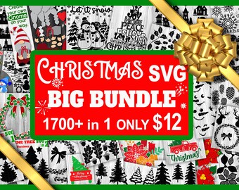 Christmas SVG Bundle, 1700+ Clip Art Designs (Digital Download)