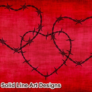 Barbed Wire Heart SVG Set, Border Frame Cut Files (digital Download) - Etsy