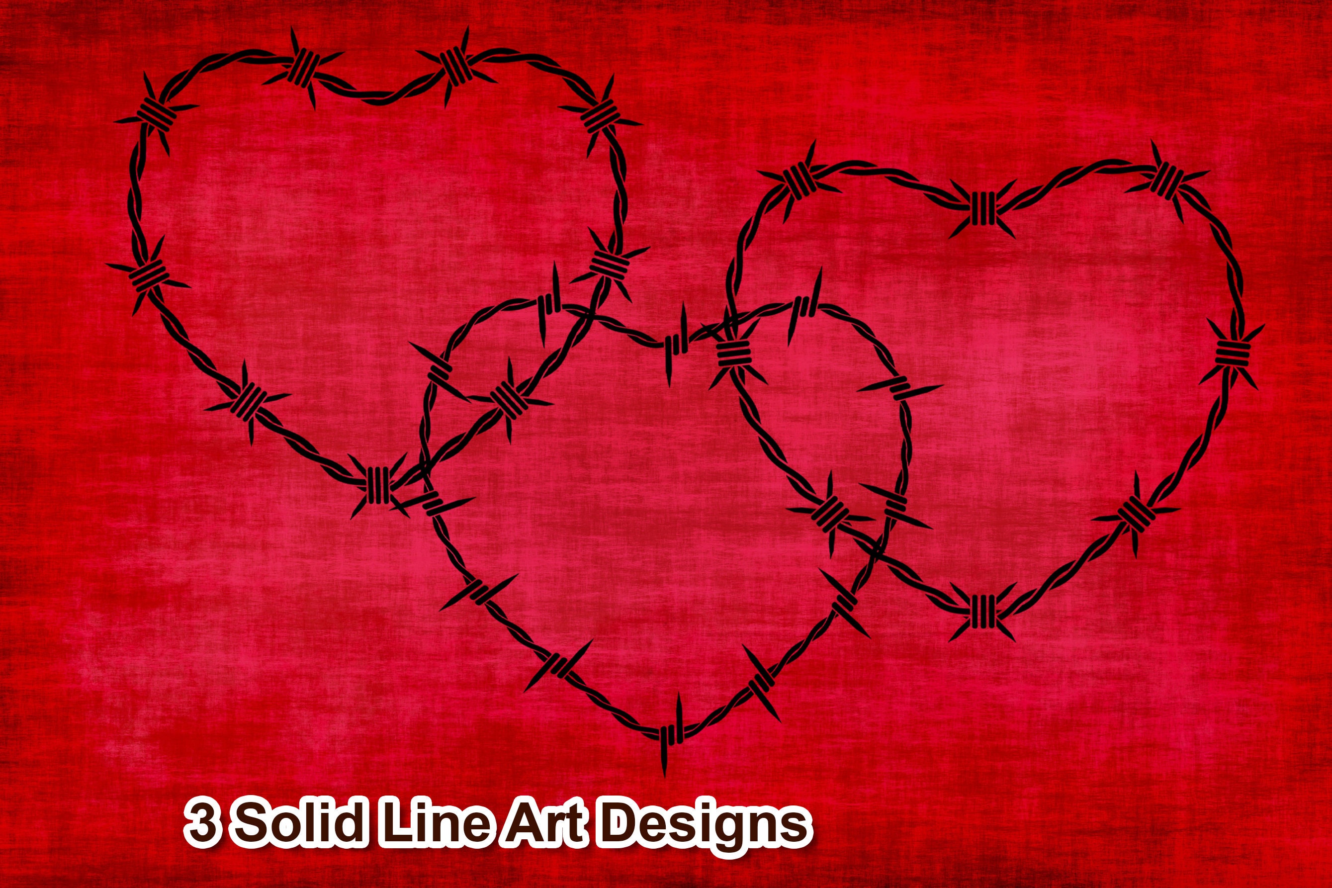 Barbed Wire Heart SVG Set, Border Frame Cut Files (digital Download) - Etsy