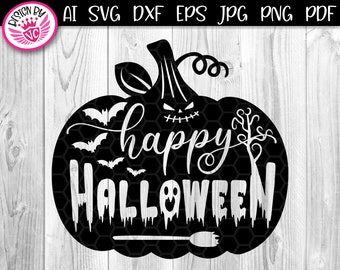 Halloween Pumpkin SVG | Cricut & Silhouette Cut Files (Digital Download)