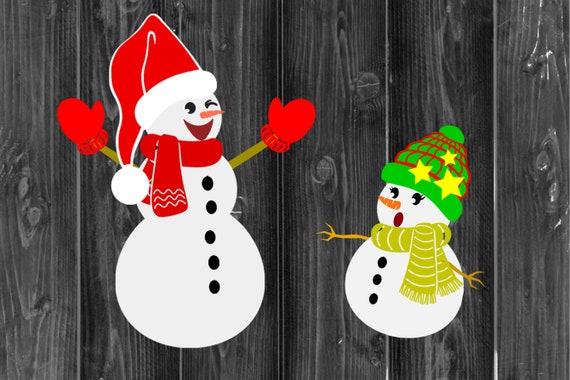 DIY Snowman Builder Big Set SVG Clipart Layered Design 