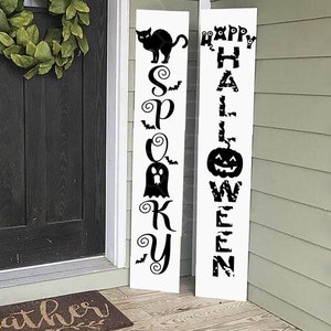 Halloween Home Porch Sign SVG Bundle V.2 Instant Digital - Etsy