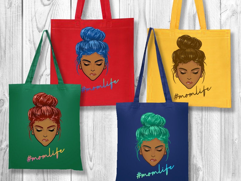 Download Multi Color Messy Hair Bun Mom Life Sublimation PNG Cute ...