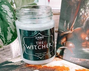 The Witcher - Witcher Inspired soy candle Scent Notes: Crisp Cedar n Amber