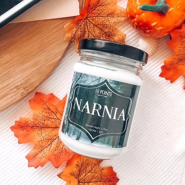 Narnia - The Chronicles of Narnia Inspired Soy Candle Scent Notes: Moonlit Night  Pine