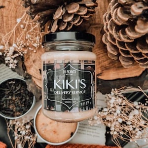 Kikis delivered service Studio Ghibli Soy candle Scent Notes: Spiced Maple Bread