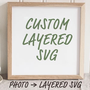 SVG de Shadowbox personalizado a partir de foto, JPG a SVG en capas, regalo de cumpleaños, boda, aniversario de San Valentín, archivo Cricut en capas