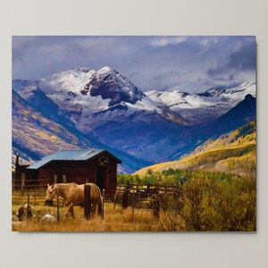 Crested Butte Metal Print, Colorado Landscape Photo, Horse Wall Art, Landscape Photography Print, Colorado Wall Decor, Crested Butte Photo