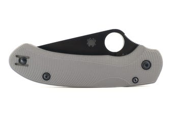 Spyderco Para 3 LW Aluminiumgriffschalen – Steingrau eloxiert