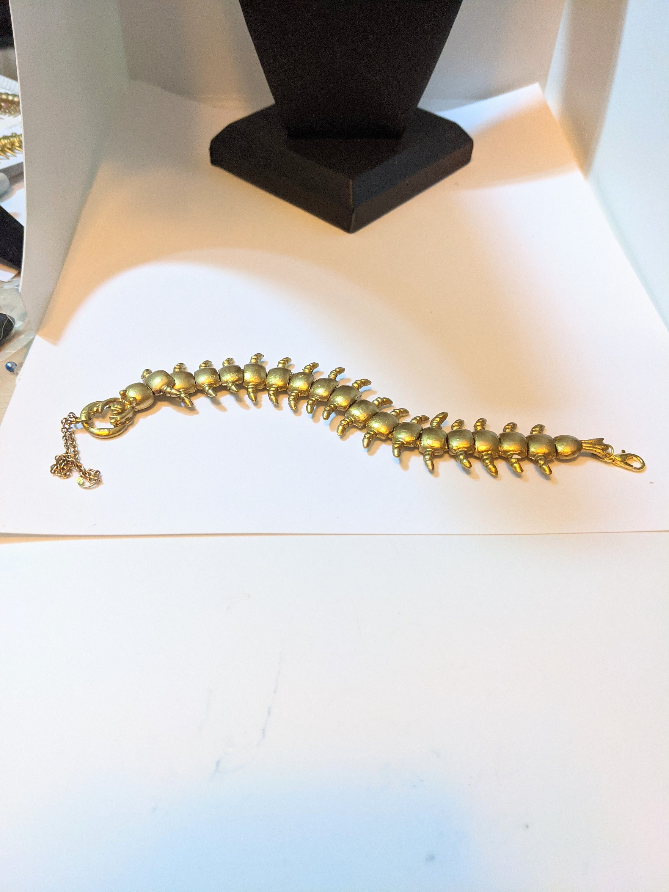 Centipede bracelet, centipede, insect bracelet, insect jewelry, bug jewelry, centipede bangle, valentines gift, centipede vertebrae