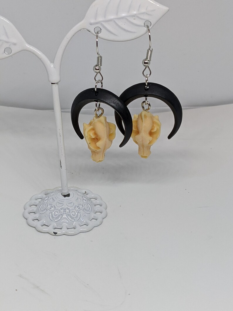 Faux bat skull Earrings